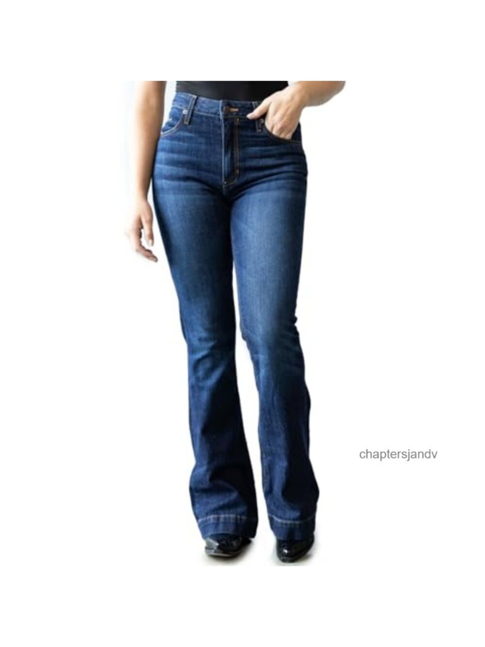 Ultra High Rise Wide Flare Jeans Ring Spun Denim Riding Cowgirl Western